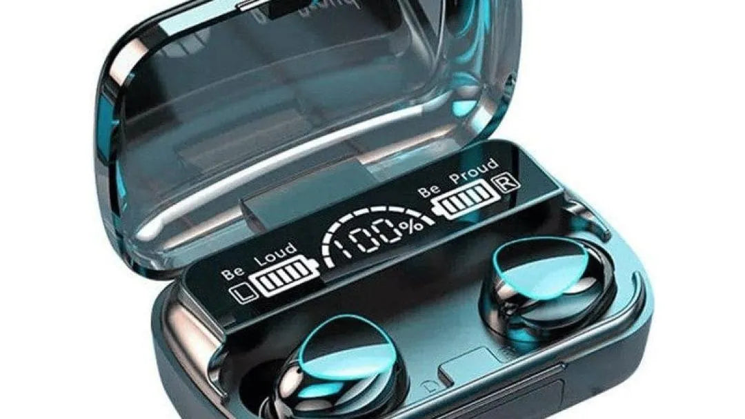 M10 TWS Wireless Bluetooth Earbuds with 9D Noise Reduction & Digital Display Charging Case