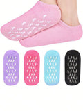 Spa Gel Moisturizing Socks Anti Slip Heel Care Socks For Dry & Cracked Feet – Multi color